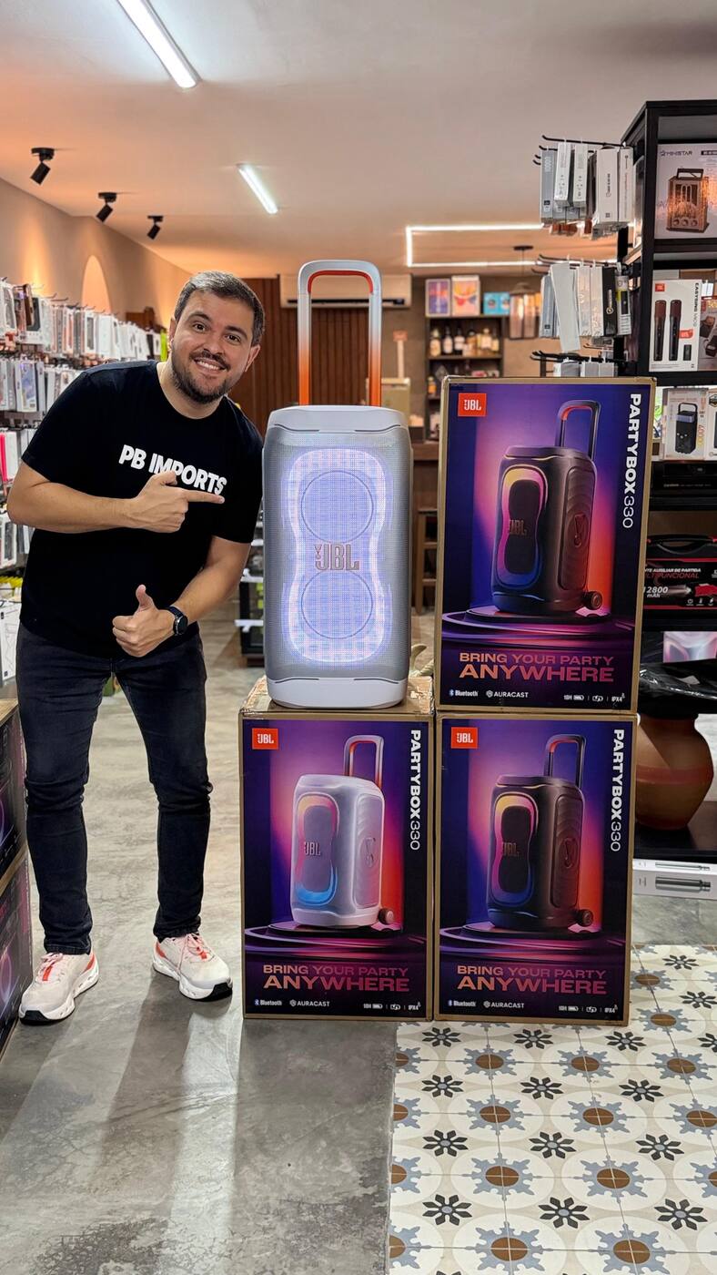 Caixa de som JBL PartyBox 330 na loja PB Imports
